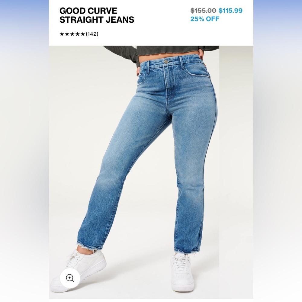 Good American jeans, new without tags. Fit a little big on the waistband. - Picture 2 of 4